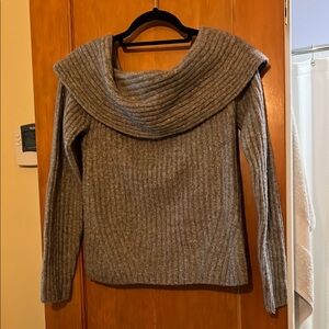 Gray Ribbed Women's Sweater